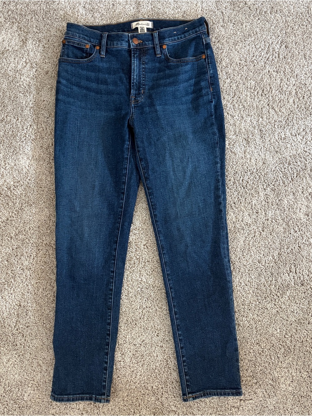 Madewell Women's Size 27  Straight Leg Jeans in Dark Blue Denim Mid Rise